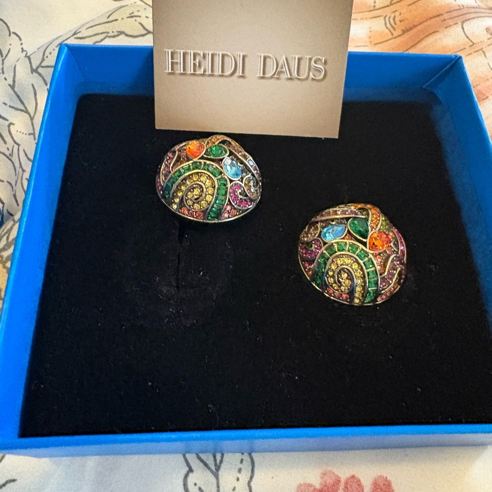 Heidi Daus Multicolor Crystal Earrings